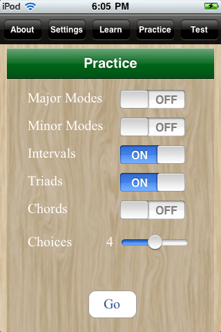 practice options