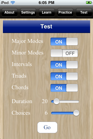 test options